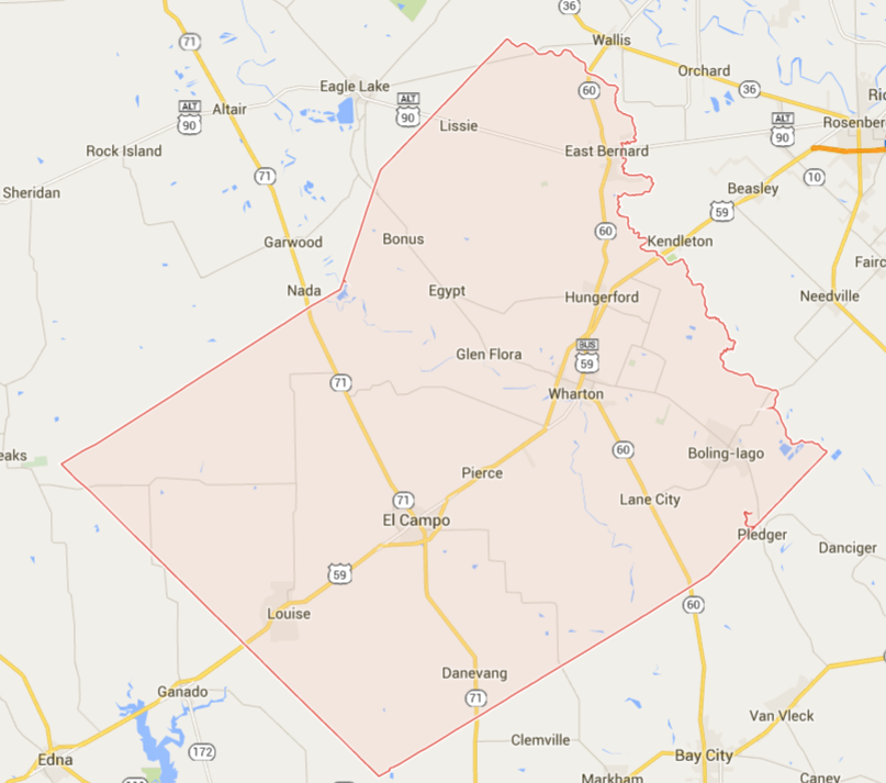 Wharton County Map